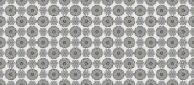 Gri, beyaz ve siyah renkte çiçekler. Renkli Yaz Temalı Kusursuz Arkaplan. Çiçekli kusursuz retro desen. Düz Çiçek Elementleri Tasarımı.