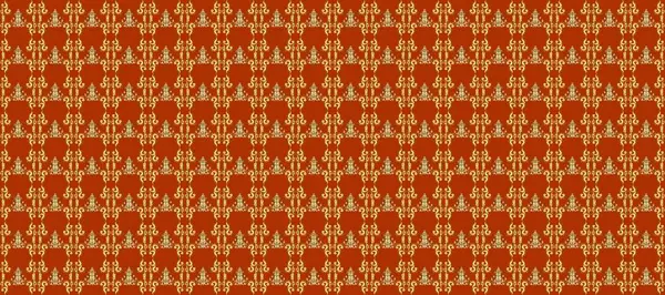 Sarı, turuncu ve kahverengi renklerde altın bir element. Damask arkaplanı. Altın çiçekli, pürüzsüz desen. Barok tarzında altın çiçekli süs..