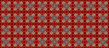 Geleneksel klasik altın desen. Barok tarzında kusursuz bir doğulu süsü. Kırmızı, gri ve kahverengi renklerde altın desenli altın elementler. Raster doğulu süsü.