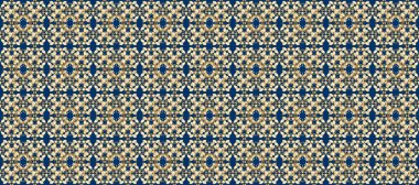 Barok tarzında kusursuz bir doğulu süsü. Tarafsız, mavi ve bej renklerde altın elementlerle geleneksel klasik altın raster deseni.