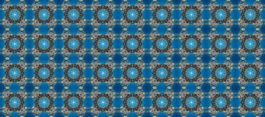 Mavi, gri ve altın elementli nötr renklerde kusursuz klasik desen. Noel, kar tanesi, yeni yıl 2019.