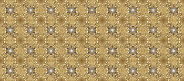 Altın karalama fantezi yapraklarından Raster soyut çiçek çelengi ve bej, nötr ve kahverengi renkte çiçek. El yapımı dekoratif çerçeve, albüm kapağı, tebrik kartı, klasik Art deco tarzı.