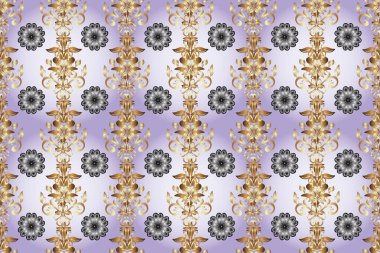 Altın desen. Tarafsız, bej ve gri renklerde altın elementlerle renkli desenler. Altın desenli bukleler. Doğu tarzı arabesk.