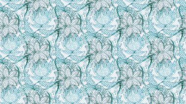 Sketch Floral Pattern in Raster illustration. Fancy fabric pattern. Colour Spring Theme sketch pattern Background. Flat Flower Elements Design.