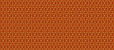 Kahverengi, turuncu ve bej renklerde altın element. Süslü raster dekorasyonu. Lüks, kraliyet ve Viktorya dönemi konsepti. Kahverengi, turuncu ve bej üzerine altın rengi klasik barok çiçeksiz desenler..