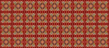 Kırmızı, kahverengi ve bej renklerdeki altın desenli altın elementler. Geleneksel oryantasyon süsü. Klasik klasik klasik arka plan. Kusursuz klasik raster altın desenli.