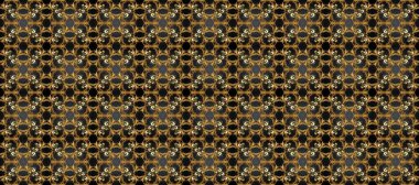 Antika altın tekrarlanabilir duvar kağıdı. Barok tarzında altın çiçek süsü. Damask arkaplanı tekerrür ediyor. Gri, kahverengi ve bej renklerde altın element.