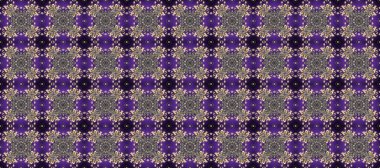 Mor, gri ve kahverengi renklerde altın element. Damask kusursuz yinelenen arkaplan. Barok tarzında altın çiçekli süs. Doku arkaplanı üzerine altın duvar kağıdı.