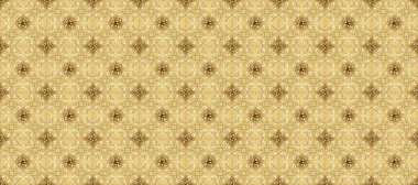 Klasik klasik klasik arka plan. Klasik raster sarısı, kusursuz desen. Geleneksel oryantasyon süsü. Altın elementlerle bej, sarı ve nötr renklerde kusursuz desen.