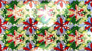 Tarafsız, yeşil ve bej renkli çiçeklerle çizilmiş çiçek deseni. Tarafsız, yeşil ve bej renkli çiçekler suluboya stilinde.