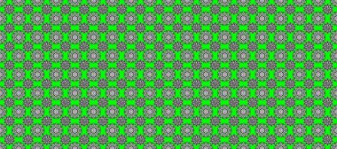 Raster kutsal geometri yuvarlak renkli sembol gri, yeşil ve nötr renklerde parlayan yıldızlar. Logo, oyun, kapak, kart için tasarım.