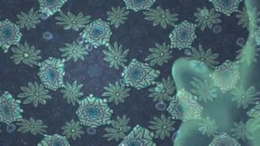 Renkli unsurlarla hareketli arka plan görüntüleri. Çiçekler. Eski model. Bayrak tarzı. Video kaydı. Şablon. Döngü. Kusursuz..