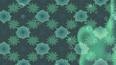 Renkli unsurlarla hareketli arka plan görüntüleri. Çiçekler. Eski model. Bayrak tarzı. Video kaydı. Şablon. Döngü. Kusursuz..