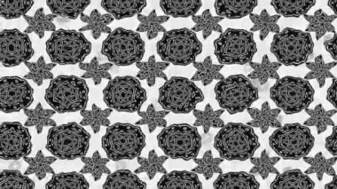 Renkli unsurlarla hareketli arka plan görüntüleri. Çiçekler. Eski model. Bayrak tarzı. Video kaydı. Şablon. Döngü. Kusursuz..