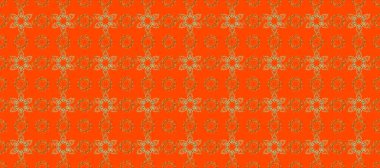 Turuncu, kahverengi ve bej renklerinde, altın elementli, pürüzsüz desenler. Şam tasarım için kusursuz desen.