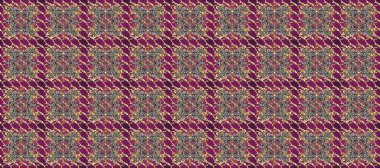 Kusursuz raster arka plan. Duvar kâğıdı barok, İspanyol kumaşı. Mor, gri ve kahverengi renklerde grafiksel, pürüzsüz desen. Kusursuz çiçek deseni.