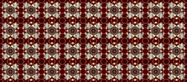 Çiçek süsü kumaş deseni, cam, çiçek desenli metal kahverengi, kırmızı ve bej renklerinde altın elementler. Klasik raster altın pürüzsüz desen.