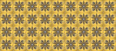 Antika altın tekrarlanabilir duvar kağıdı. Barok tarzında altın çiçek süsü. Sarı, gri ve kahverengi renklerde altın element. Damask arkaplanı tekrarlayan kusursuz desen.