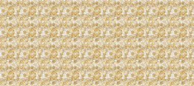 Yeşillik, hoş, dikişsiz desen. Raster skeci. Klasik tarzda hem de. Raster bej, nötr ve sarı yapraklı arka plan. Güzel yapraklar, çiçekler, girdaplar, karmaşık güzellikteki süsler..