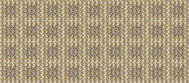 Kahverengi, gri ve bej renkli, altın elementli klasik, pürüzsüz desen. Raster illüstrasyonu.