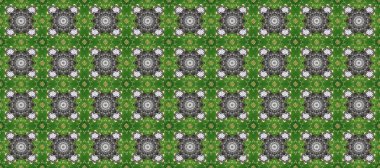 Paisleys zarif çiçek desenli arkaplan duvar kâğıdı çizimi. Klasik stil, güzel, modern, üç boyutlu sanat eseri. Altın ve yeşil, gri, desensiz çiçek yaprakları ve süslemeleri..