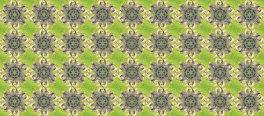 Raster klasik barok çiçeksiz altın desenli. Altın desenli gri, yeşil ve bej renklerde altın elementler. Lüks, kraliyet ve Viktorya dönemi konsepti. Süsleme.