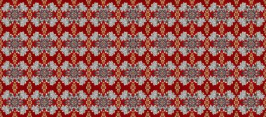 Kına dövmeli süs çiçekleri, altın çıkartmalar, mehndi ve yoga tasarımı, kartlar ve parmak izleri. Kırmızı, gri ve kahverengi renkte desen. Raster altın mehndi kusursuz desen.