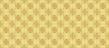 Barok tarzında duvar kağıdı tasarımı için kusursuz damaske deseni arkaplanı. Süslü raster dekorasyonu. Altın desenli sarı, bej ve nötr altın elementlerle.
