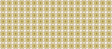 Altın desenli beyaz, nötr ve bej renklerde altın elementler. Raster geleneksel oryantasyon süsü. Kusursuz klasik altın desen.