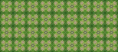 Kusursuz kraliyet lüksü, altın barok kumaş rengi. Altın antika ortaçağ dekoratifi, yeşil, nötr ve bej renklerde altın desenli süslemeler..