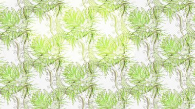 Güzel suluboya çiçekler, parlak boya inspineutral, bej ve yeşil çiçek desenli eskiz arka planı. Raster..