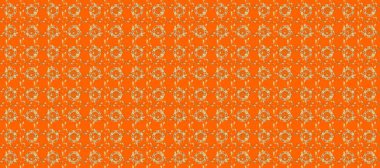 Barok tarzında altın çiçekli süs. Bej, turuncu ve kahverengi renklerde altın element. Damask kusursuz yinelenen arkaplan. Doku arkaplanı üzerine altın duvar kağıdı.