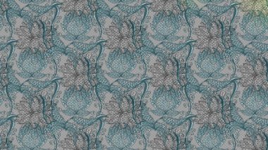 Doodle çiçekler ve dalları, otlar ve çiçekler. Elle çizilmiş. Raster resim. Güzel kumaş deseni.