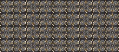 Altın desenli gri, kahverengi ve siyah renklerde altın elementler. Raster oryantal süs. Kusursuz altın desen.