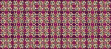 Raster altın desen. Kusursuz kıvırcık saçlar. Doğulu stil altın deseni altın elementlere sahip mor, bej ve kahverengi renklerde arabesliyor..