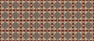 Kusursuz damaske klasik altın desen. Tekrarlayan elementlerle soyut arkaplan oluşturun. Kahverengi, bej ve gri renklerde altın sarısı elementler. Raster illüstrasyonu.