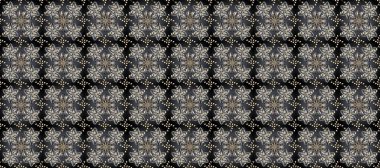 Oriental raster klasik gri, siyah ve bej ve altın desenli. Raster illüstrasyonu. Kusursuz soyut arkaplan.