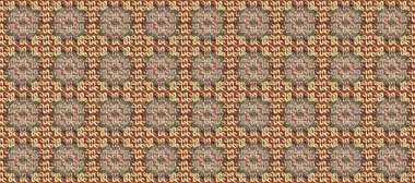 Altın desenli çiçek dekoru. Davetiyeler, kartlar, web sayfası için Raster illüstrasyon. Doğu tarzı element. Çizgi sanatı tasarım şablonu için kusursuz sınır. Bej, kahverengi ve gri renklerde altın element.