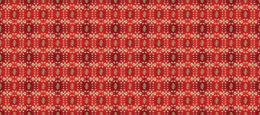 Çiçek deseni. Şık bir grafik desen. Duvar kâğıdı barok, İspanyol kumaşı. Kusursuz raster arka plan. Kırmızı, bej ve kahverengi renklerde altın elementler.