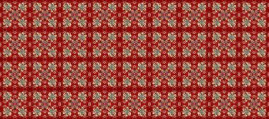 Kusursuz klasik raster kırmızısı, bej, kahverengi ve altın desenli. Klasik klasik klasik arka plan. Geleneksel oryantasyon süsü.