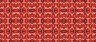Çiçek deseni. Şık bir grafik desen. Duvar kâğıdı barok, İspanyol kumaşı. Kusursuz raster arka plan. Kırmızı, bej ve kahverengi renklerde altın elementler.