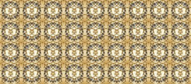 Lüks, kraliyet ve Viktorya dönemi konsepti. Süslü dekorasyon. Raster klasik barok çiçeksiz altın desenli. Bej, kahverengi ve nötr renklerde altın desenli altın elementler.