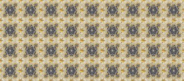 Kusursuz altın desen. Gri, bej ve altın elementli nötr renkler. Çiçek desenli altın metal. Raster altın çiçek süsü brokar kumaş ve cam desenli..