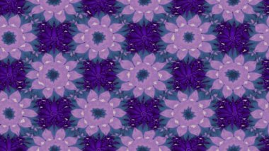 Renkli unsurlarla hareketli arka plan görüntüleri. Çiçekler. Eski model. Bayrak tarzı. Video kaydı. Şablon. Döngü. Kusursuz..