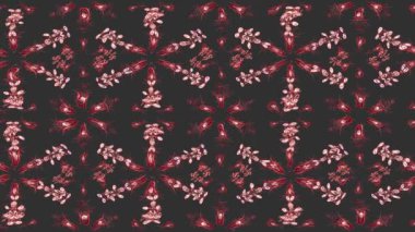 Renkli unsurlarla hareketli arka plan görüntüleri. Çiçekler. Eski model. Bayrak tarzı. Video kaydı. Şablon. Döngü. Kusursuz..