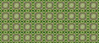 Yeşil, nötr ve bej renklerde altın element. Barok tarzında altın çiçekli süs. Damask kusursuz yinelenen arkaplan. Doku arkaplanı üzerine altın duvar kağıdı.