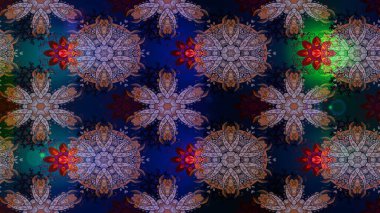 Parlak çiçek kolaj çiçeği çiçek mavi, kahverengi ve siyah. Çiçek lilyum sorunsuz arka plan. Çiçek tasarım için şaşırtıcı kolaj cennet stili.