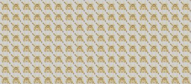 Raster oryantal süs. Kusursuz altın desen. Gri, nötr ve bej renklerde altın elementlerle kusursuz desen.