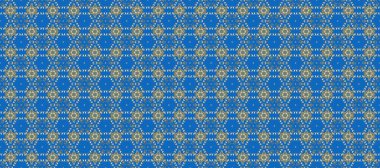 Raster altın desen. Kusursuz altın desenli bukleler. Altın elementli bej, nötr ve mavi renkler. Doğu tarzı arabesk. Raster illüstrasyonu.