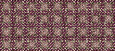 Mor, gri ve kahverengi renklerde altın element. Davetiyeler, kartlar, web sayfası için Raster illüstrasyon. Altın desenli çiçek dekoru. Doğu tarzı element. Çizgi sanatı tasarım şablonu için sınırsız sınır.